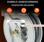 Brandstofslanghaspel deluxe - Slanghaspel - Chroom - Proffesioneel - Brandweerslang - 1.5M