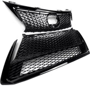 Voorbumper Grille - Voor Lexus CT200H (2014-2017) - Bovenste + Onderste Grillmontage - Glanzend Zwart