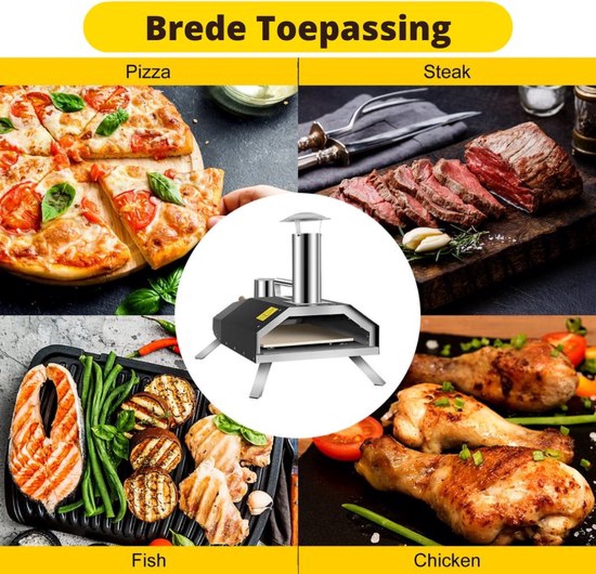 Bolt Edge Pizza Oven Buiten - Houtgestookt - Pizzasteen - Tot 300ºC - Inclusief Pizzaspatel