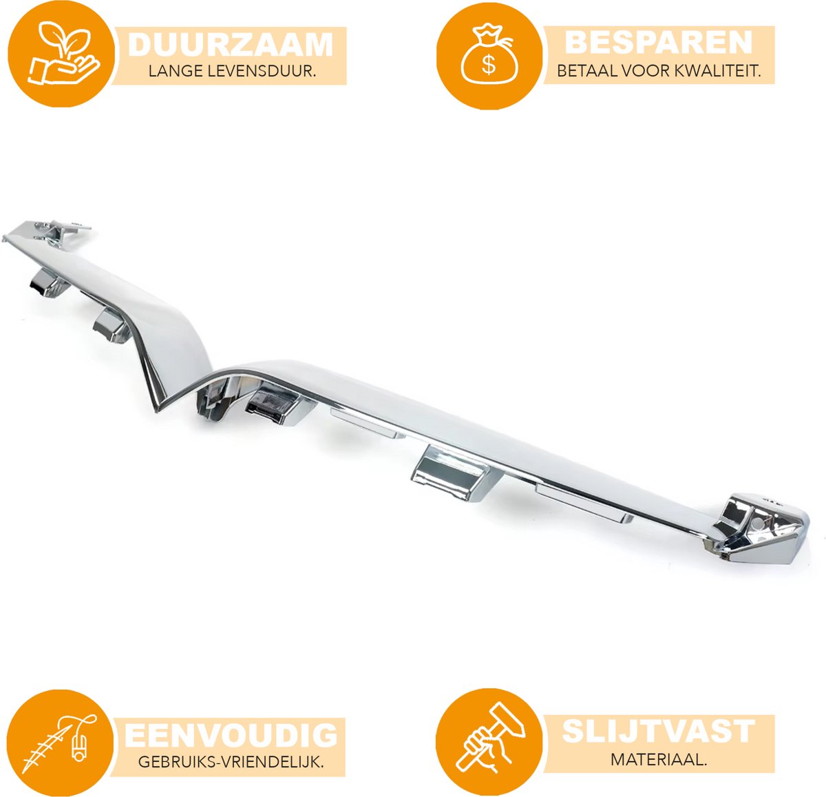 Voorbumper Grille Sierlijst - Chroom - Voor Tesla Model S (2016-2021)