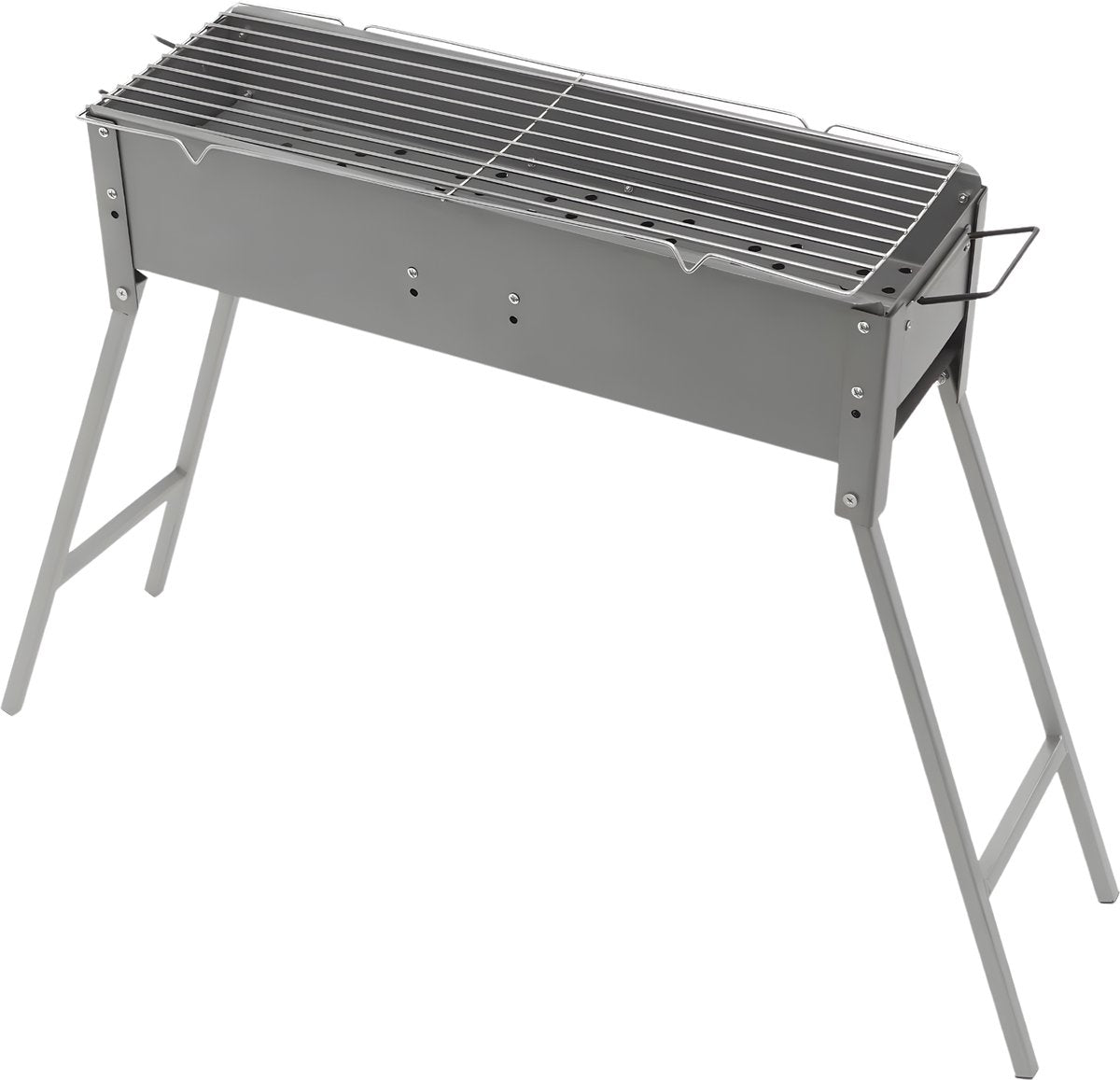 BBQ-grills - Voor camping en outdoor - Draagbare, opvouwbare houtskoolbarbecue - Grijs - 80*18*13cm