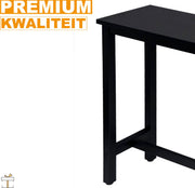 Happyment Bartafel deluxe - Rechthoekig - Bartafel voor Binnen - Metaal - Zwart - 140x40x100cm