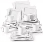 Noble Serviesset – 6 persoons – 30 delig – Wit Keramisch – Dinerborden – Kleine Borden
