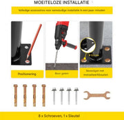 Korte trapleuning - Balustrade - Houders - Leuningen voor Trappen - Staal - Met trapleuninghouders - 45CM