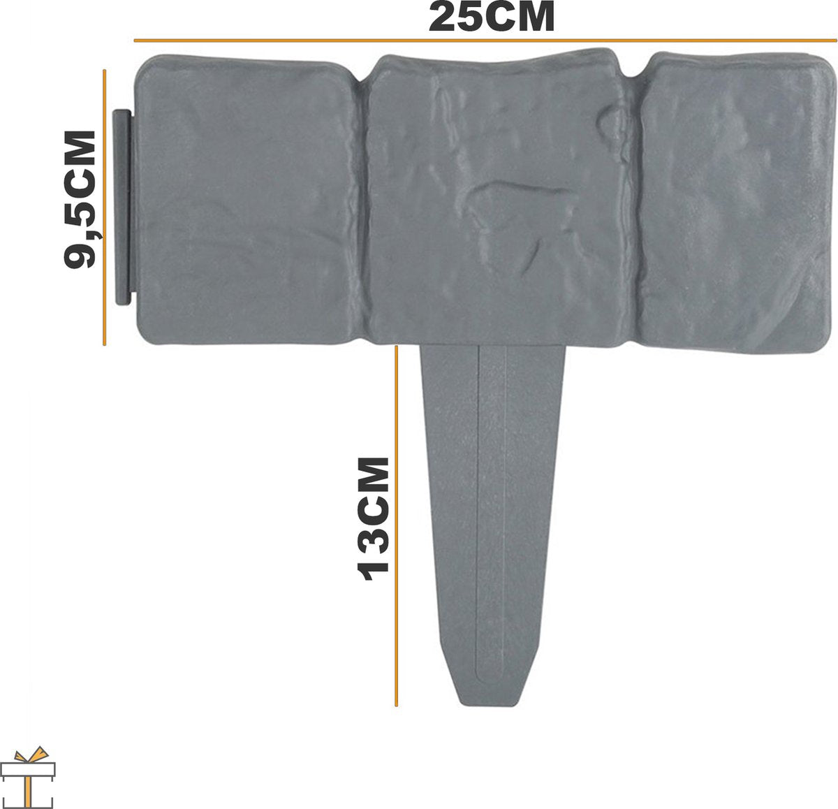 Happyment® Tuinhek 10 stuks - Uitbreidbaar - Perkafzetting - Borderrand - Palissade - Gras gazonrand - Moestuin - 250x10CM
