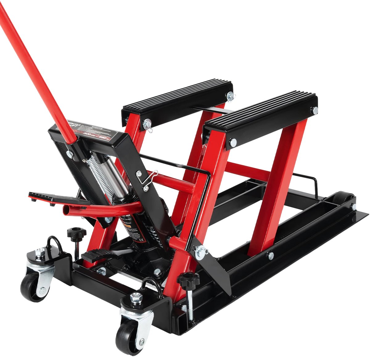 Motorfiets hefplatform - Montagestaander - Motorkrik - Wekplaatskrik - Motorlift - Voor Garage & Werkplaats - Rood
