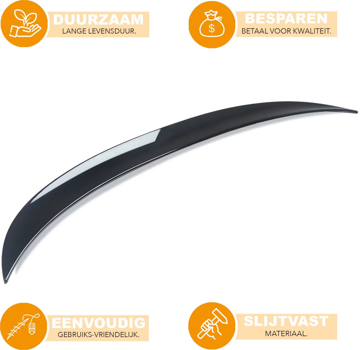M Prestaties Achterspoiler - Voor BMW 4 Serie F33 Convertible (2013-2020) - Gloss Black - Auto accessoires