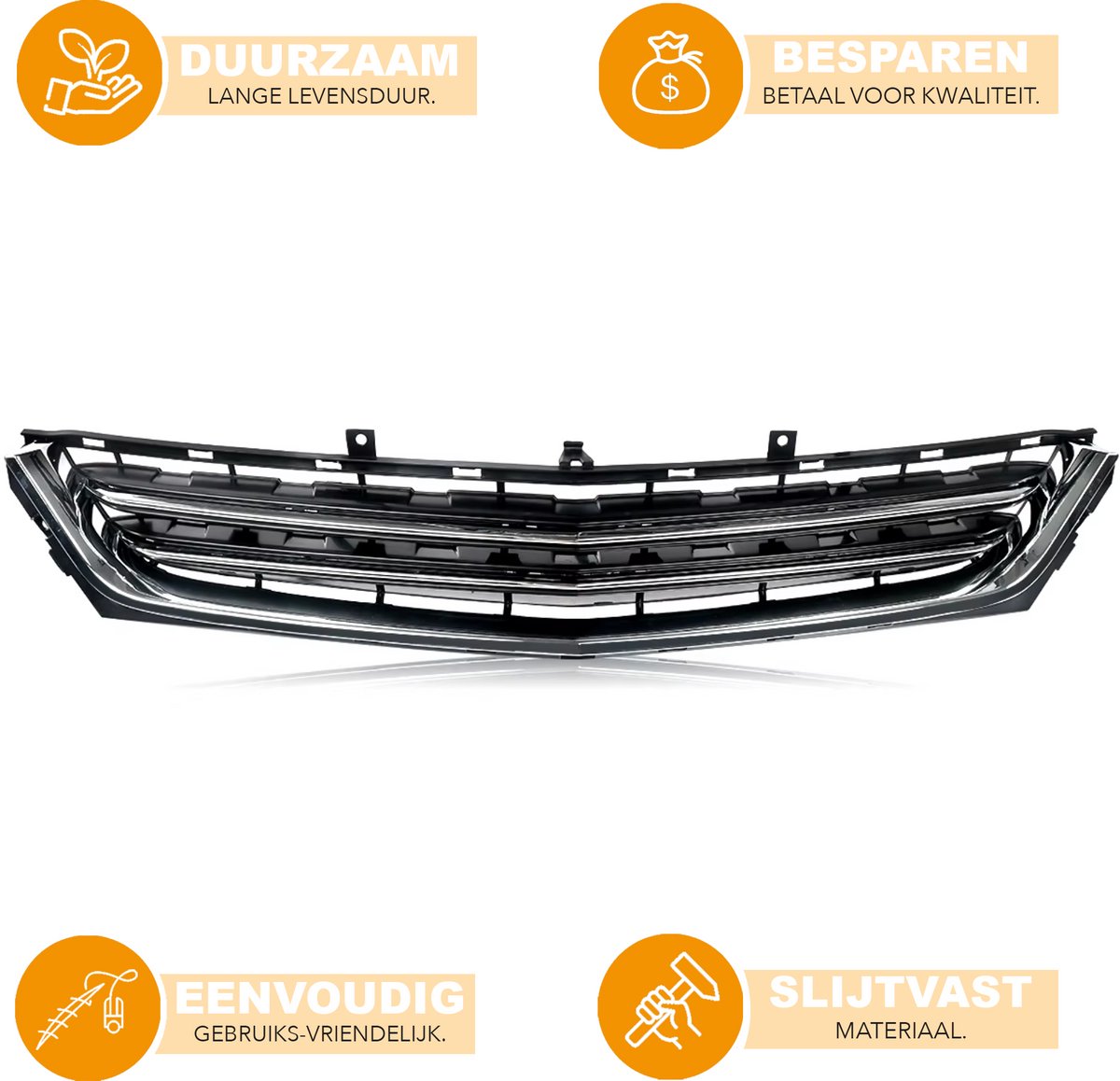 Voorbumper - Voor Chevrolet Impala 2014-2020 - Auto accessoires - Onderste grille - Bumpercover voorzijde - Chroom/Zwart