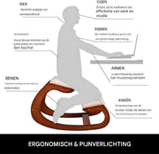 Ergonomische kniestoel - Zonder rugleuning - Werkstoel - 150KG Draagvermogen - Kniekruk met Kussen - Werkkruk