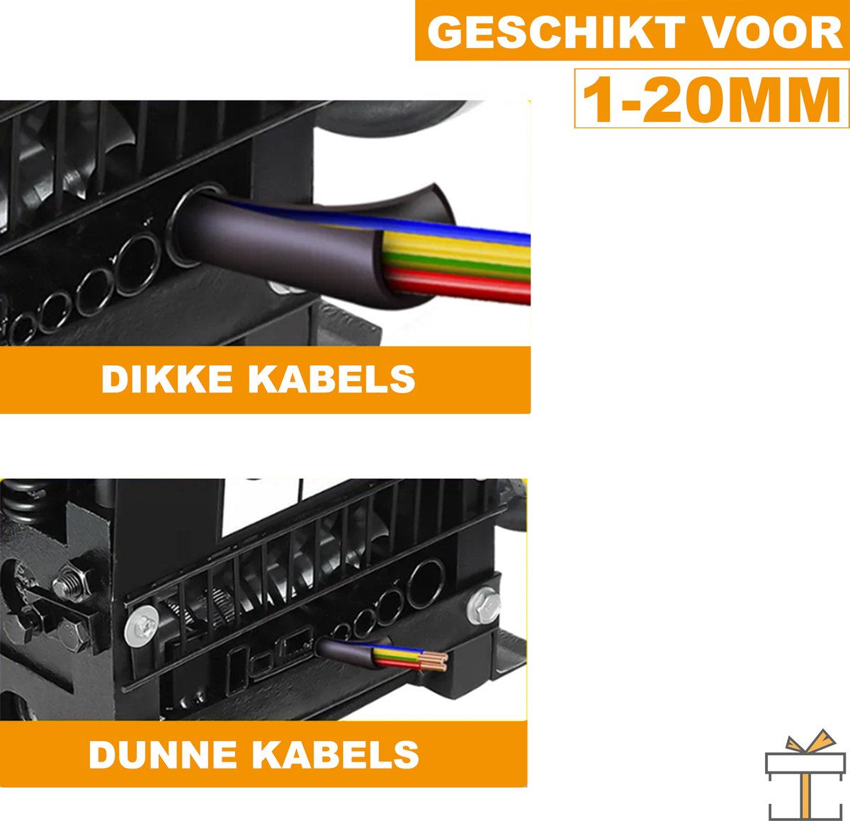 Happyment Kabelstripper Machine - 1-20mm - Kabelpeller - Striptang - Draadstripper - Stripmachine - Handmatig - Koper en meer