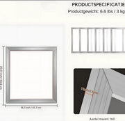 Zeefdrukkit - 6 stuks Aluminium - Zeefdruk set frame - zeefdrukframes 46x51CM - Startersset - Zeefdrukraam