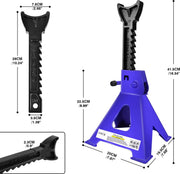 Heavy Duty Asstandaard - 2x3 Ton - Stalen Verstelbare Jack Holding Stands - Auto Hefgereedschap - Noodgeval - 29-43cm