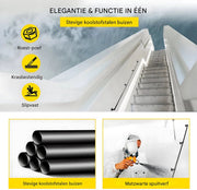 Luxe Trapleuning - Balustrade - Binnen en buiten - Houders - Leuningen voor Trappen - Staal - Met trapleuninghouders - 270cm