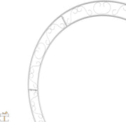 Happyment Bruiloft decoratie - Rond - Backdrop frame - Rozenboog - Boog - Versiering accessoires - Wit