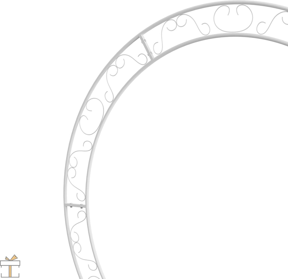 Happyment Bruiloft decoratie - Rond - Backdrop frame - Rozenboog - Boog - Versiering accessoires - Wit