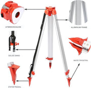 Kruislijnlaser met groot statief - Staand - 360 graden - Zelfnivellerende Laserwaterpas - 100 tot 165cm