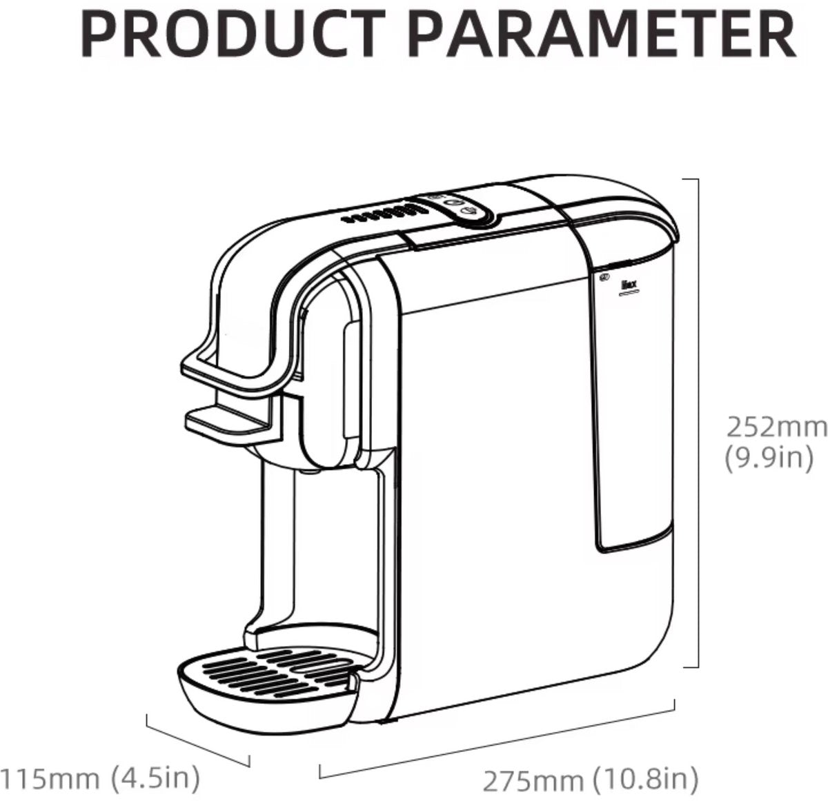 Happyment 5 in 1 Koffiemachine - Koffiezetapparaat - Koffie Automaat - Automatisch - Nespresso - Dolce Gusto - Koffiepoeder - Koffiepads - Zwart