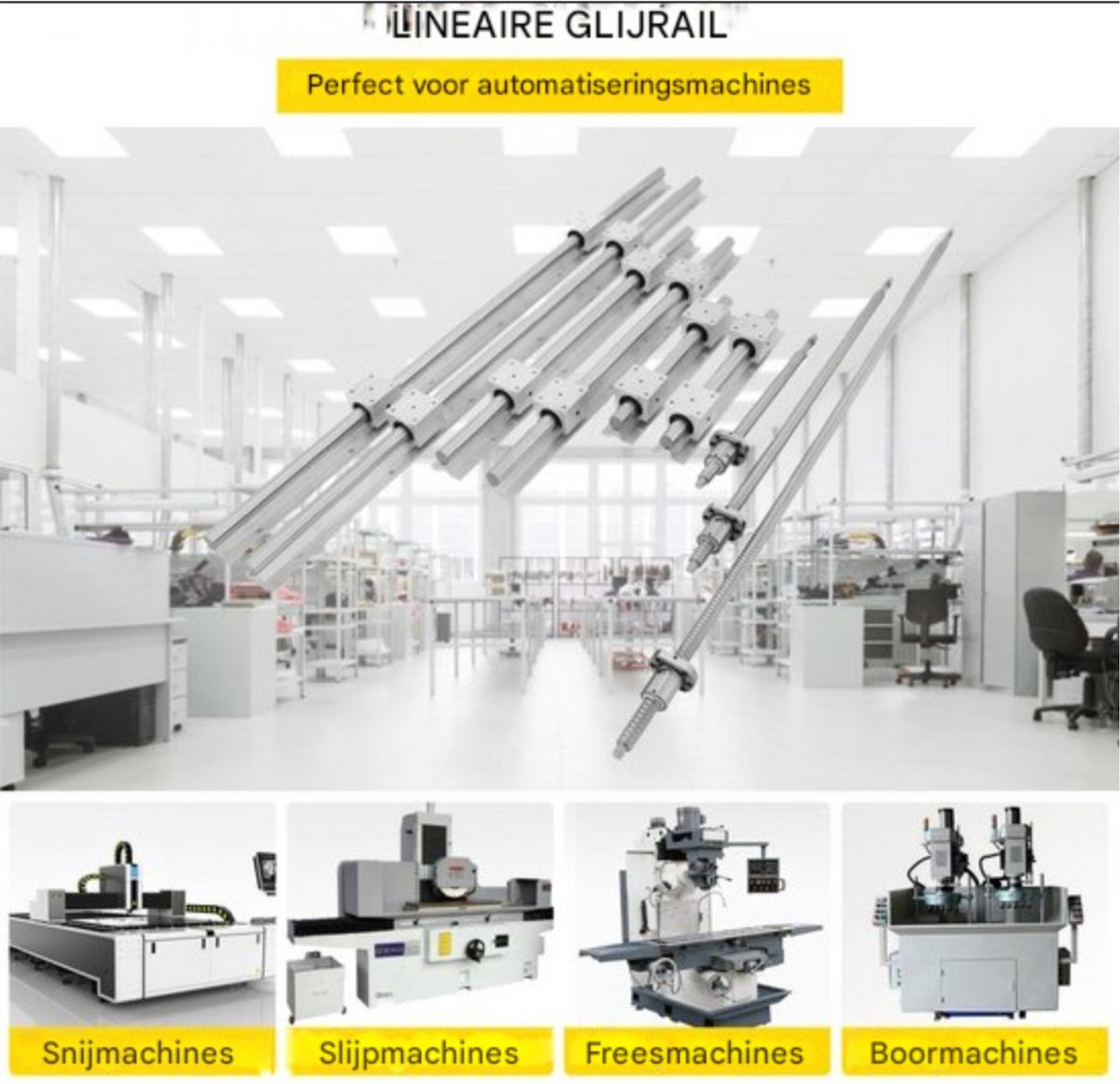 Lineaire Geleiding SBR20 - Lineaire rail - Lineair lager - Met 3x Kogelomloopspindels RM1605 - Voor CNC Machines