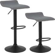 Barkrukken Wavey Grijs - Zithoogte 71cm - Set van 2 - Keuken - Barstoelen - Zonder rugleuning - Verstelbaar in hoogte - Zithoogte 56-78cm