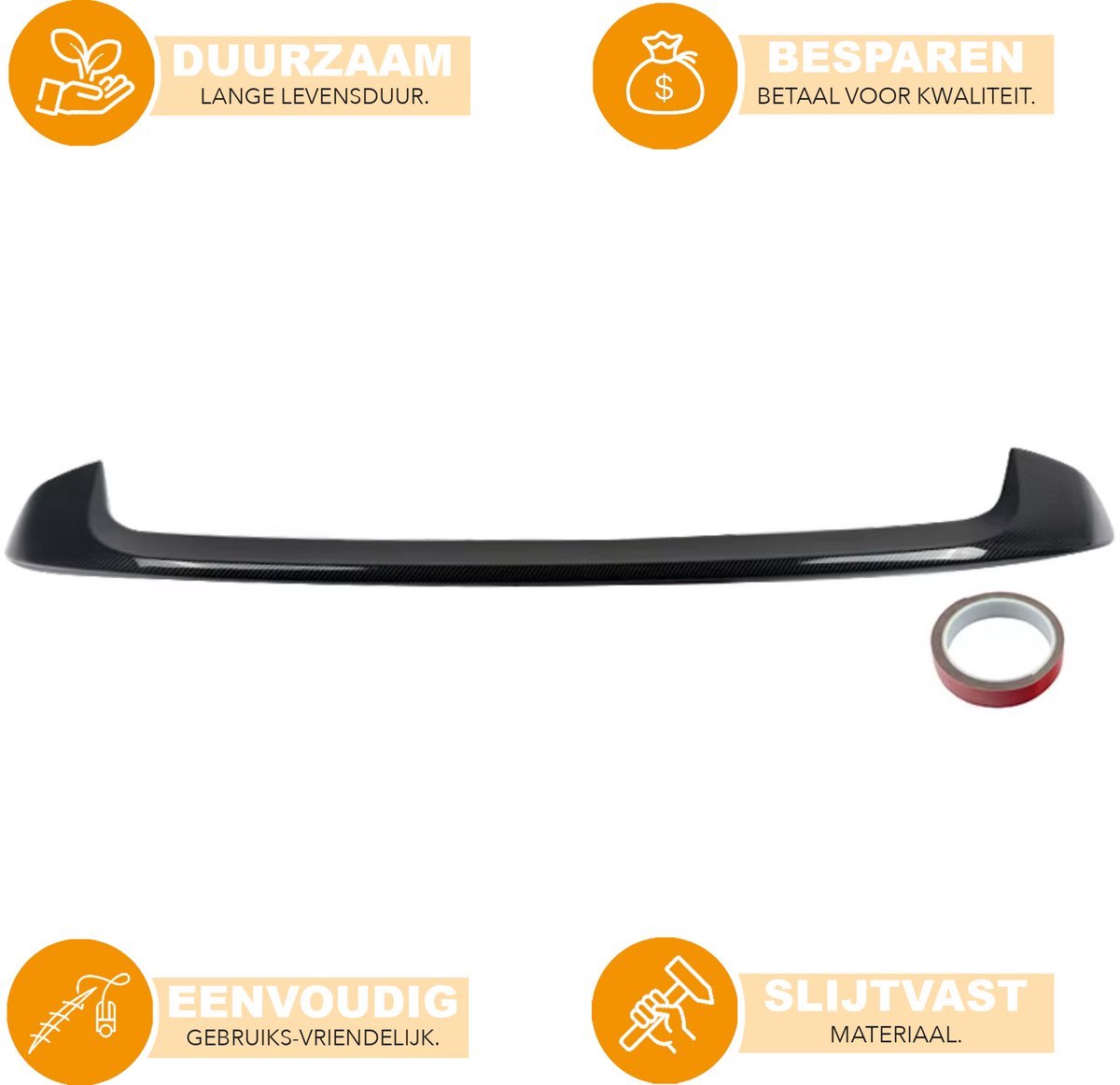 Trackforce AC RearBlade - Achterbumper Spoiler - AC Stijl - Koolstofvezel Look - Voor BMW 1 Serie F20/F21 (2012-2019) - Auto Accessoire