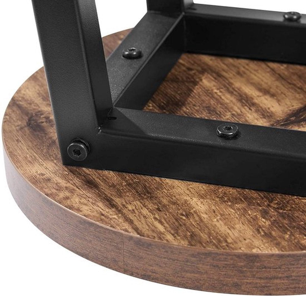 Hoge Barkrukken - Zithoogte 71cm - Bruin - Set van 2 - Keuken - Barstoelen zonder rugleuning - Hout