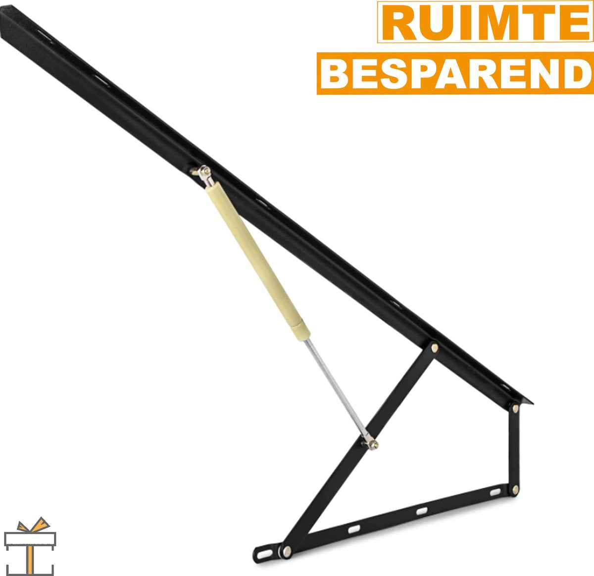 Happyment® Bedlift Mechanisme - Pneumatische Opslag - Gasveer - Box Bed Sofa Opslag - Black friday - Sinterklaas - Kerstcadeau - 152CM