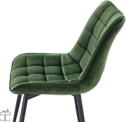 Eetkamerstoel Velvet - Groen - Kuipstoel - Keukenstoel - Set van 2, 4 of 6