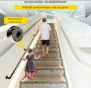 Lange trapleuning - Balustrade - Houders - Leuningen voor Trappen - Staal - Met trapleuninghouders - 240CM