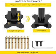 Trapleuning Deluxe - Trapleuning Houders - Zwart Wrought Iron - Voor Trappen In Huis
