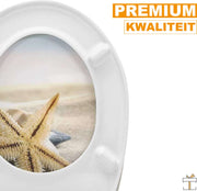 Happyment Antibacteriële Toiletbril Beachy - Met Softclose - Toiletbrillen - Universeel - WC Bril – Toiletzitting