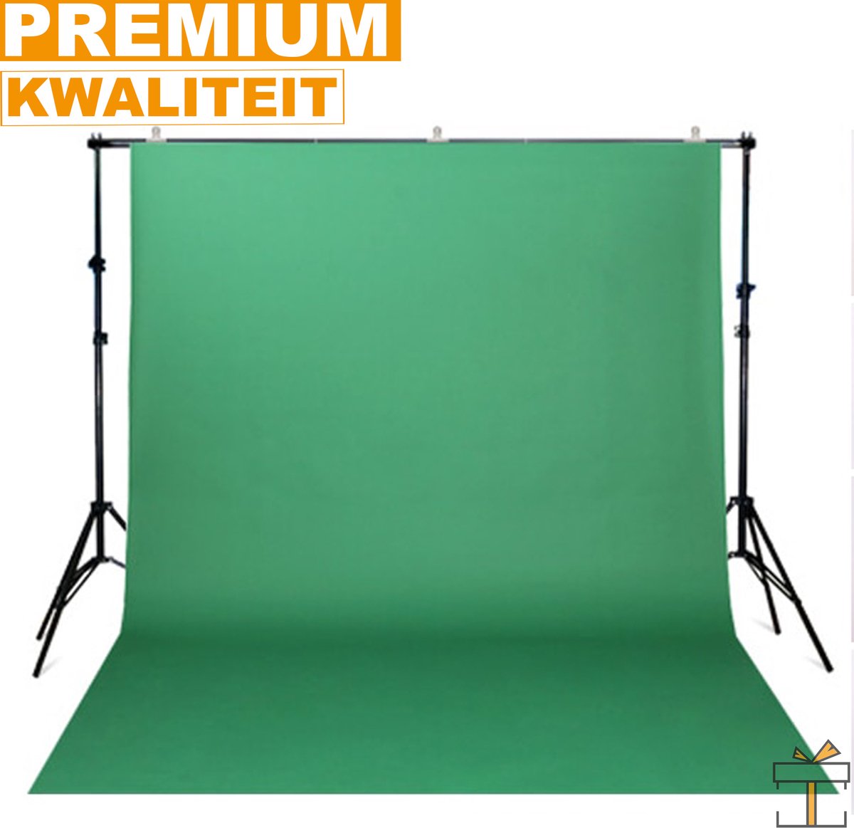 Happyment® Fotostudio set - Softbox - Studiolamp - Greenscreen met achtergrond systeem - Statief - Black friday - Kerstcadeau