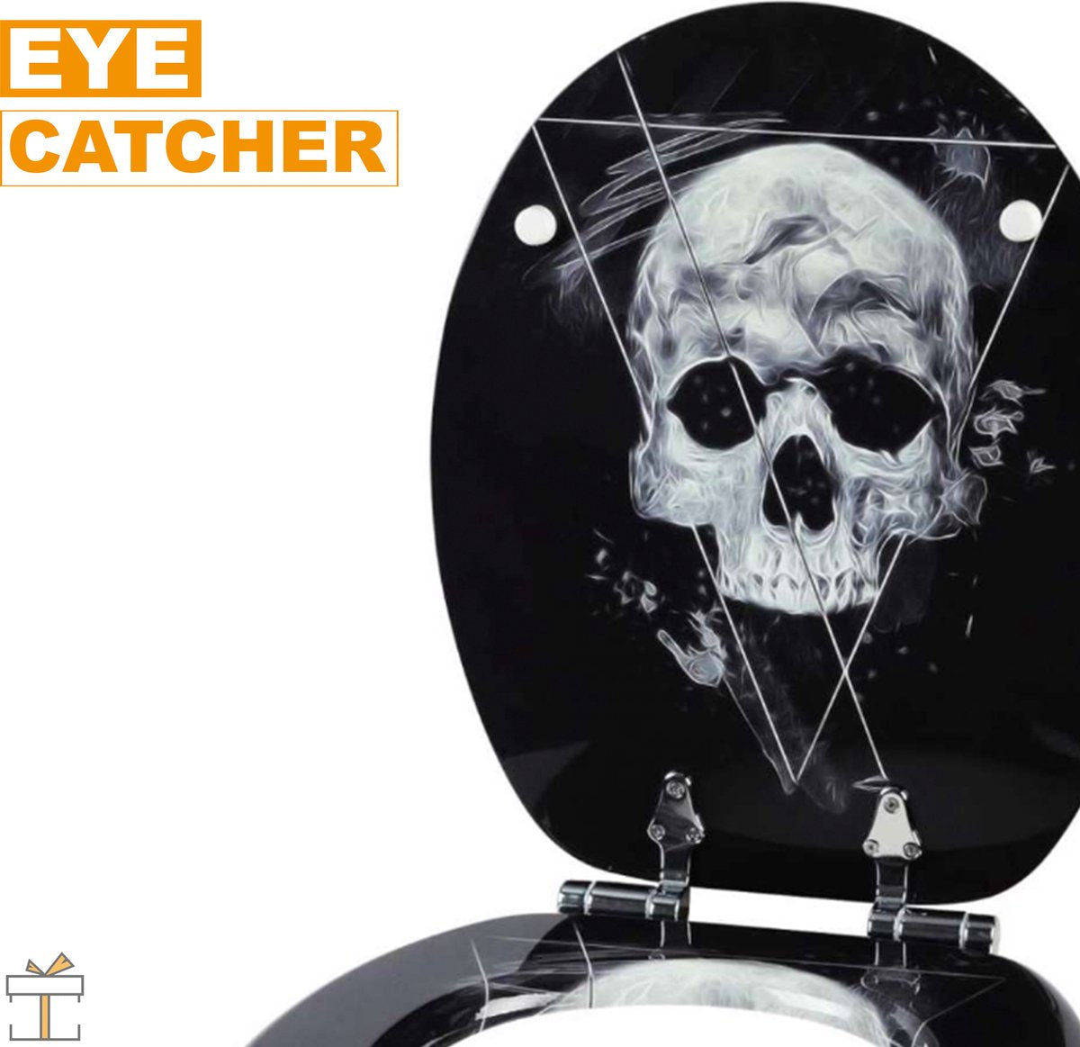 Happyment Antibacteriële Toiletbril Skull - Toiletbrillen - Met Softclose - Universeel - WC Bril – Toiletzitting