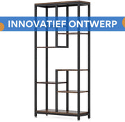 Vintage Boekenkast Browny - 80 × 30 × 176 cm - Boekenrek Opbergrek - Stellingkast - Geschikt voor Woonkamer, Kantoor of Slaapkamer
