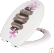 Bolt Edge Toiletbril - Witte Kiezel - Softclose - Universeel - Antibacterieel