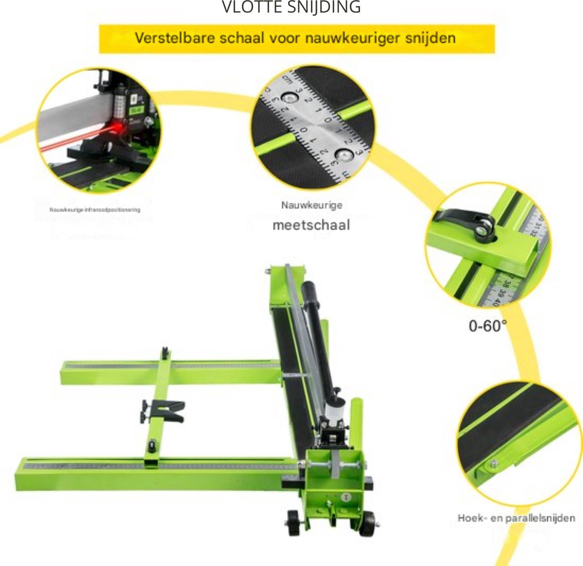 Tegelsnijder PRO - Professioneel - Handmatig - 1000mm - Ergonomische grip - Infrarood
