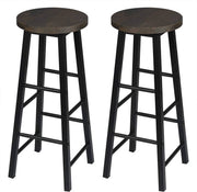 Hoge barkrukken Denza - Zithoogte 71cm - Roestig - Set van 2 - Keuken - Barstoelen - Zonder rugleuning - Hout