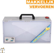 Happyment® Professionele spuitcabine - LED verlichting - Afzuiging en filter - Opvouwbaar - Modelbouw - Draaiplateau - Black friday - Kerstcadeau