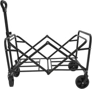 Bolderkar - Handkar Opvouwbaar - Boodschappenkar - Trolley - Voor Transport & Boodschappen - Verstelbare Handgreep, Zijvakken - Wit