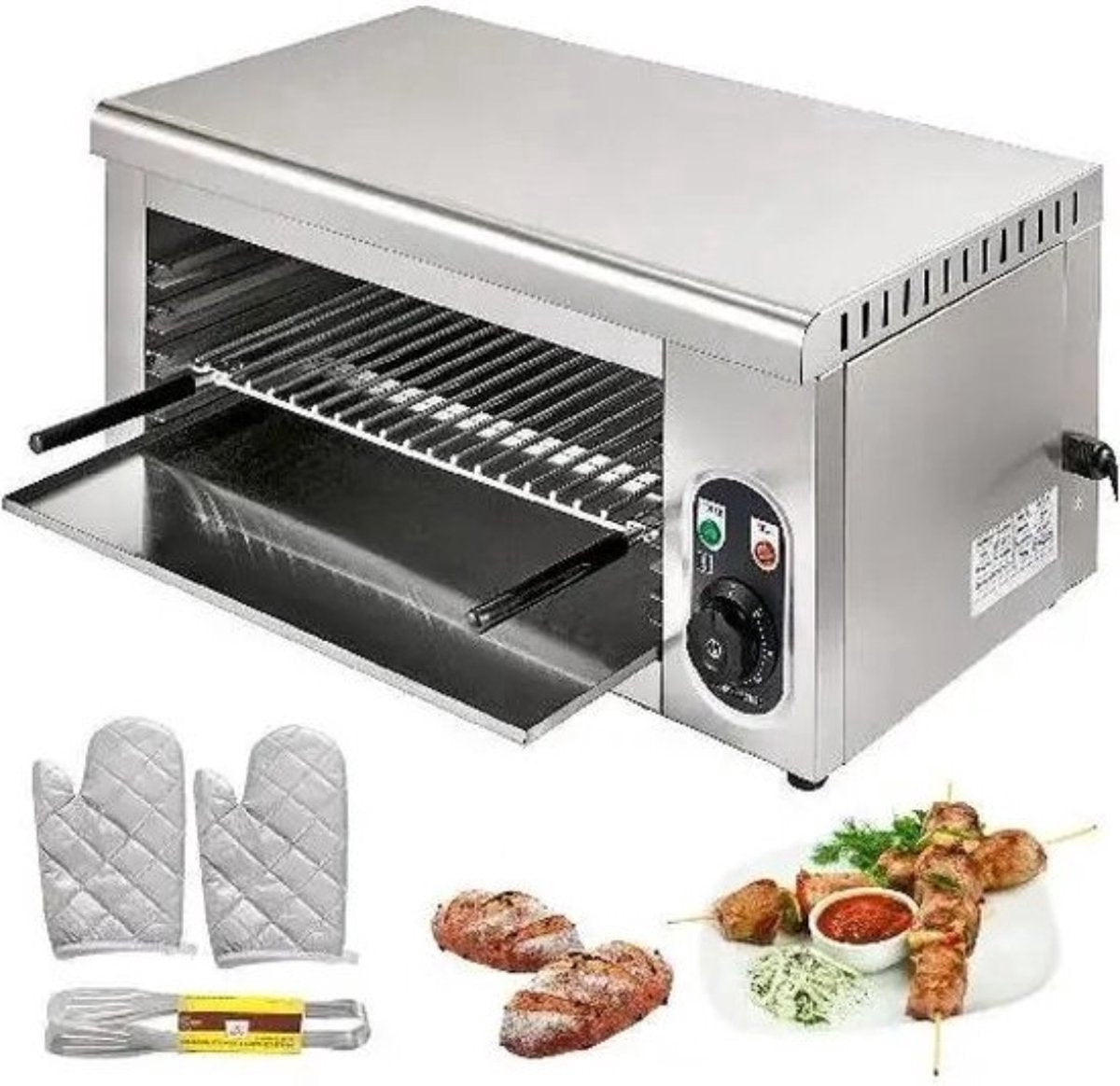 Elektrische Oven PRO - RVS - Grill en Pizza Oven - 2KW