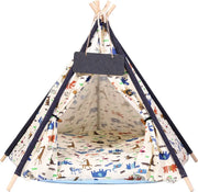 Happyment Tipi tent huisdier - Luxe teepee - Mand voor hond en kat - Kattenmand, Hondenmand, Hondentent, Kattentent