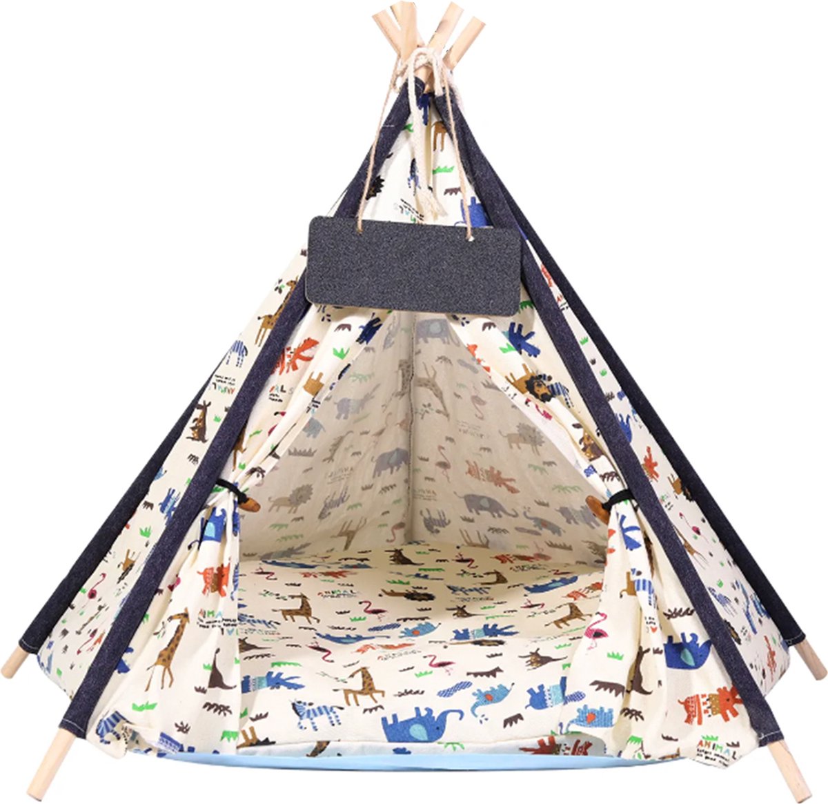 Happyment Tipi tent huisdier - Luxe teepee - Mand voor hond en kat - Kattenmand, Hondenmand, Hondentent, Kattentent