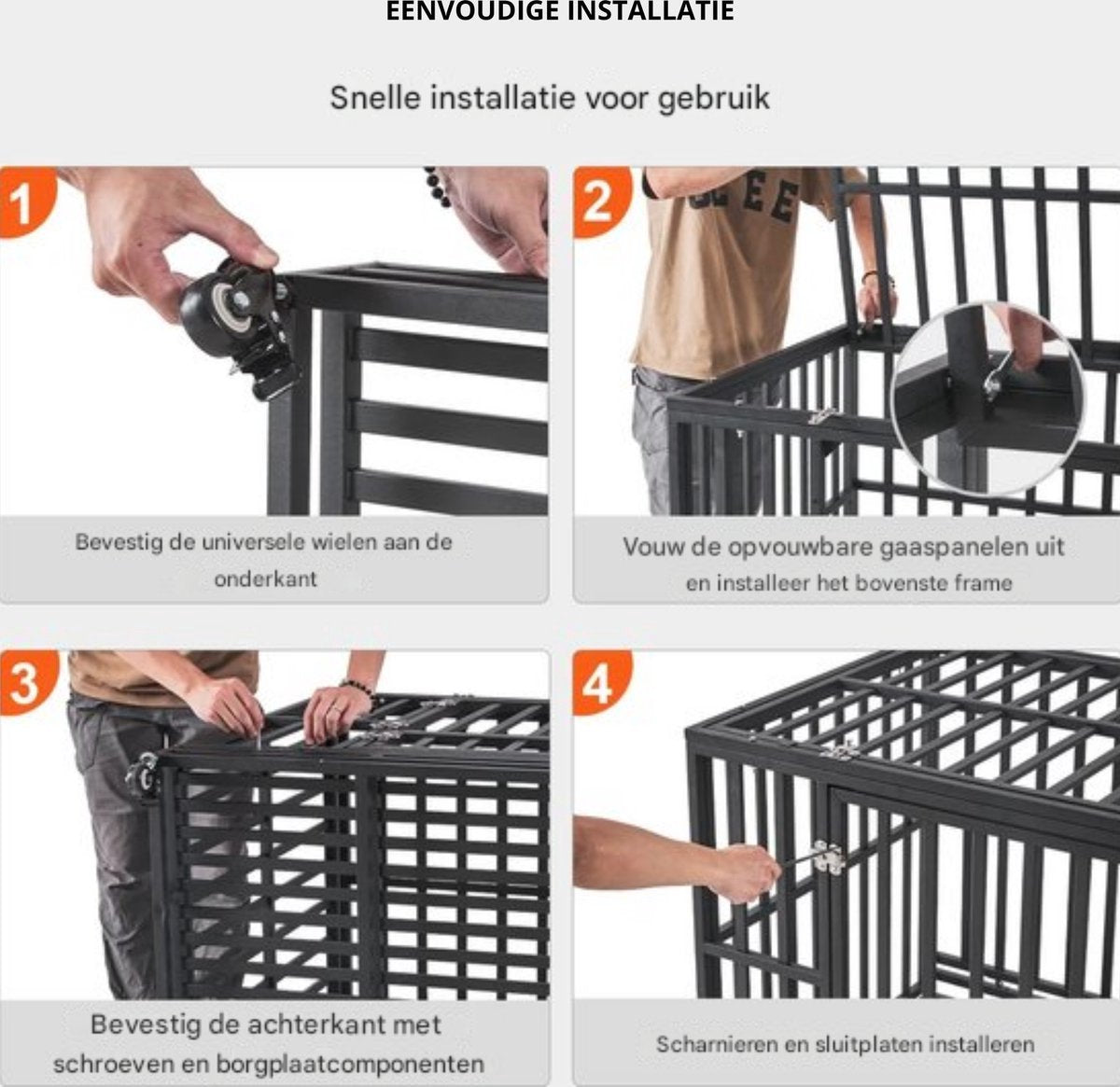 Hondenkennel - Bench - Inclusief wielen - 65×95×81 cm