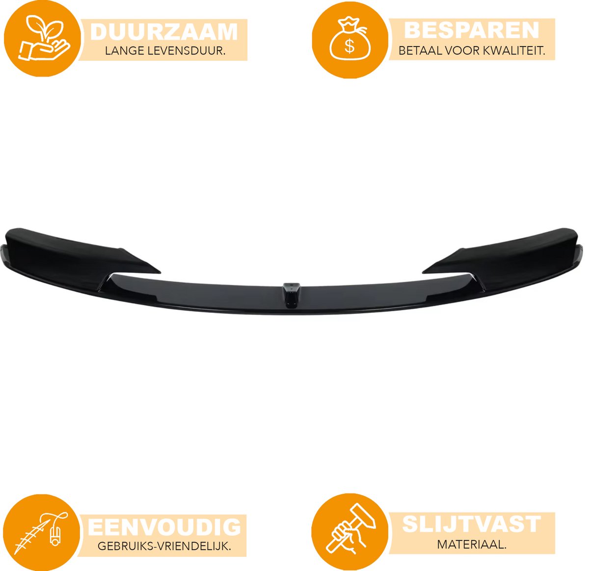 Voorbumper - Voor BMW 3-Serie F30/F31 2012-2018 - Auto accessoires - Lipsplitter - Gloss Zwart - M Performance stijl