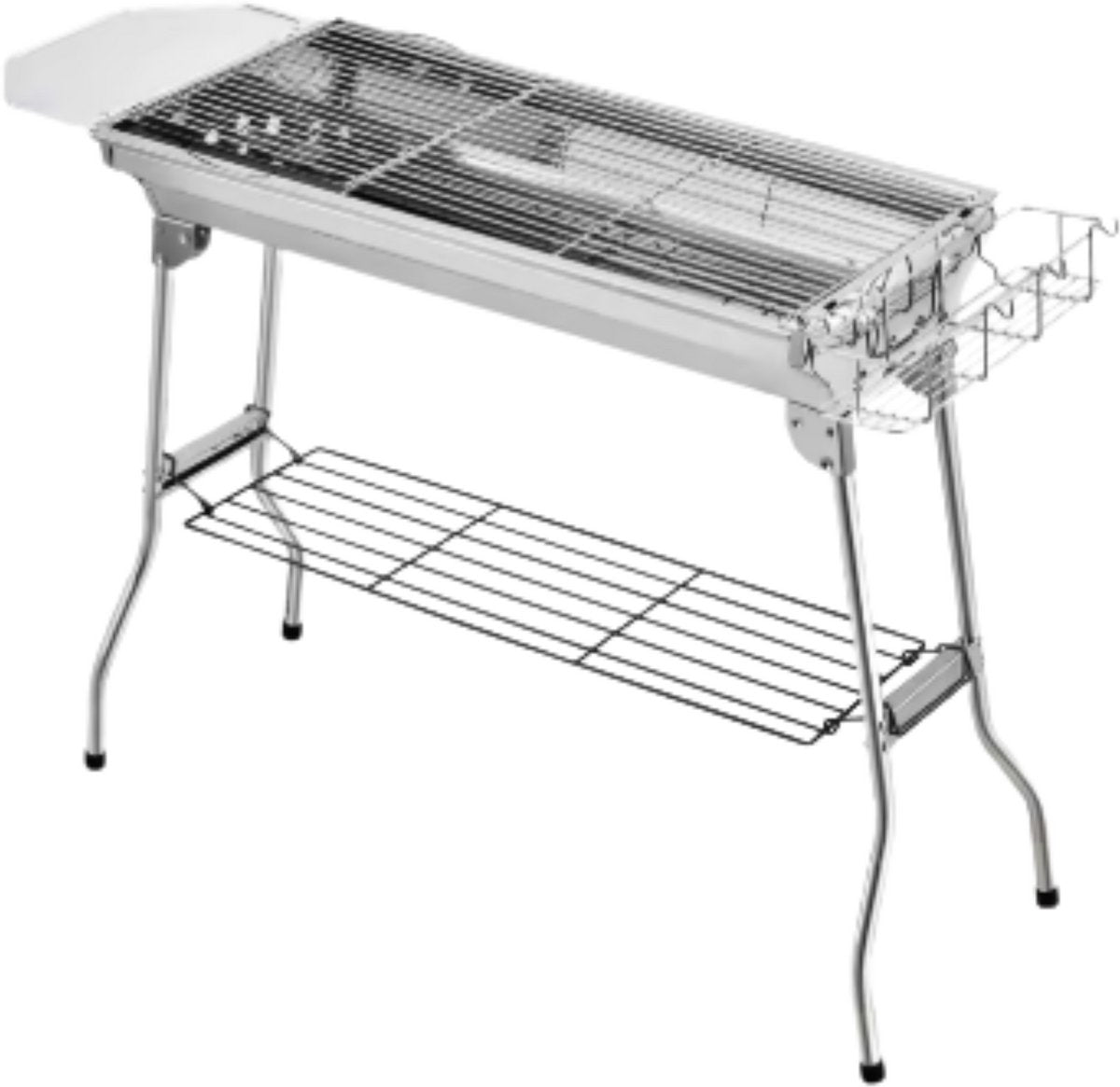 Houtskool barbecue - Langewerpige BBQ - Thuis of camping - Outdoor