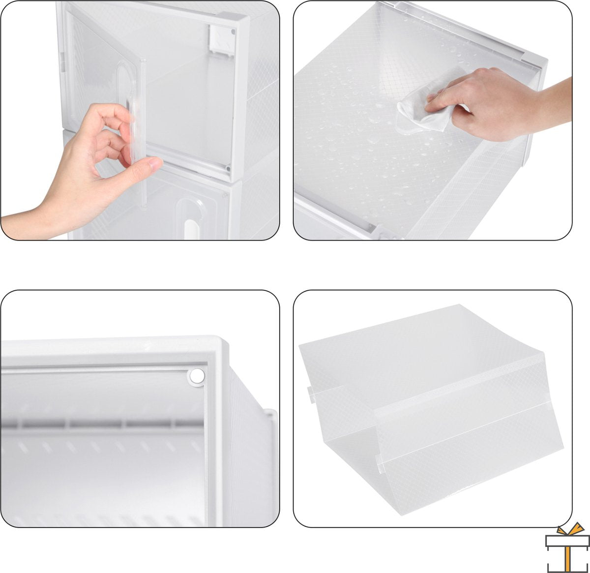 Happyment Schoenenbox PRO - 8 stuks - Transparant - Sneakerbox - Schoenendoos - Opbergsysteem - Opbergbox