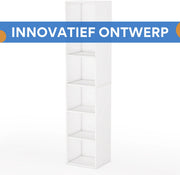 Vakkenkast Elanoir - Boekenkast 180cm hoog - Opbergkast - Woonkamer, slaapkamer, kantoor - Boekenrek