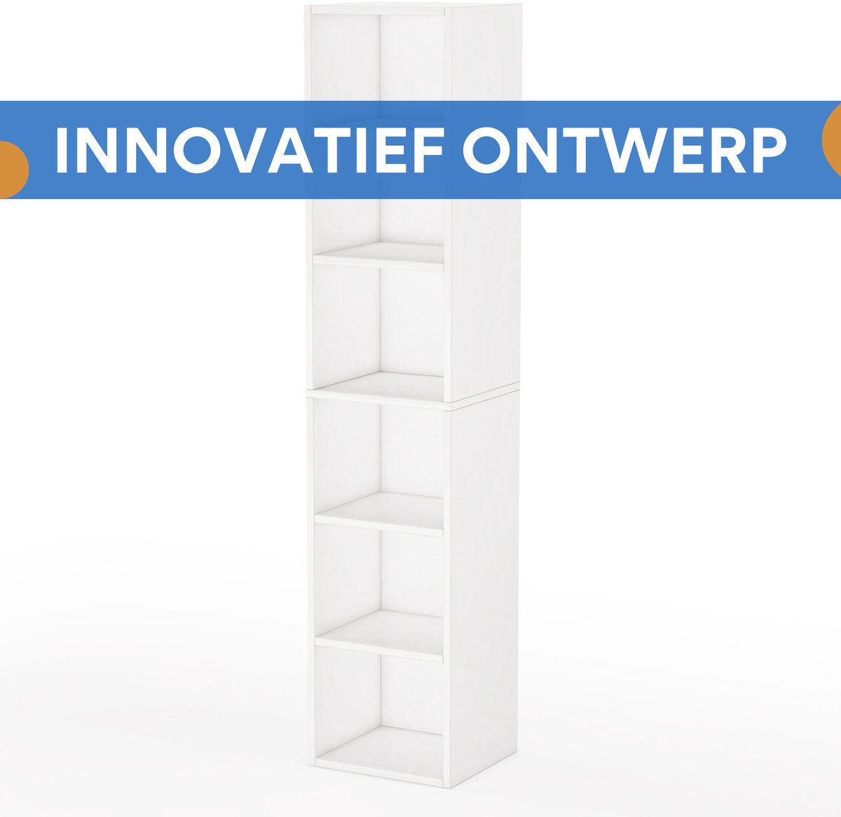 Vakkenkast Elanoir - Boekenkast 180cm hoog - Opbergkast - Woonkamer, slaapkamer, kantoor - Boekenrek