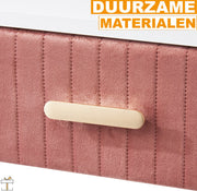 Happyment Kaptafel Deluxe - Inclusief spiegel en krukje - Roze - Kinderen & volwassenen - Make up tafel voor meisjes - Black friday - Kerstcadeau