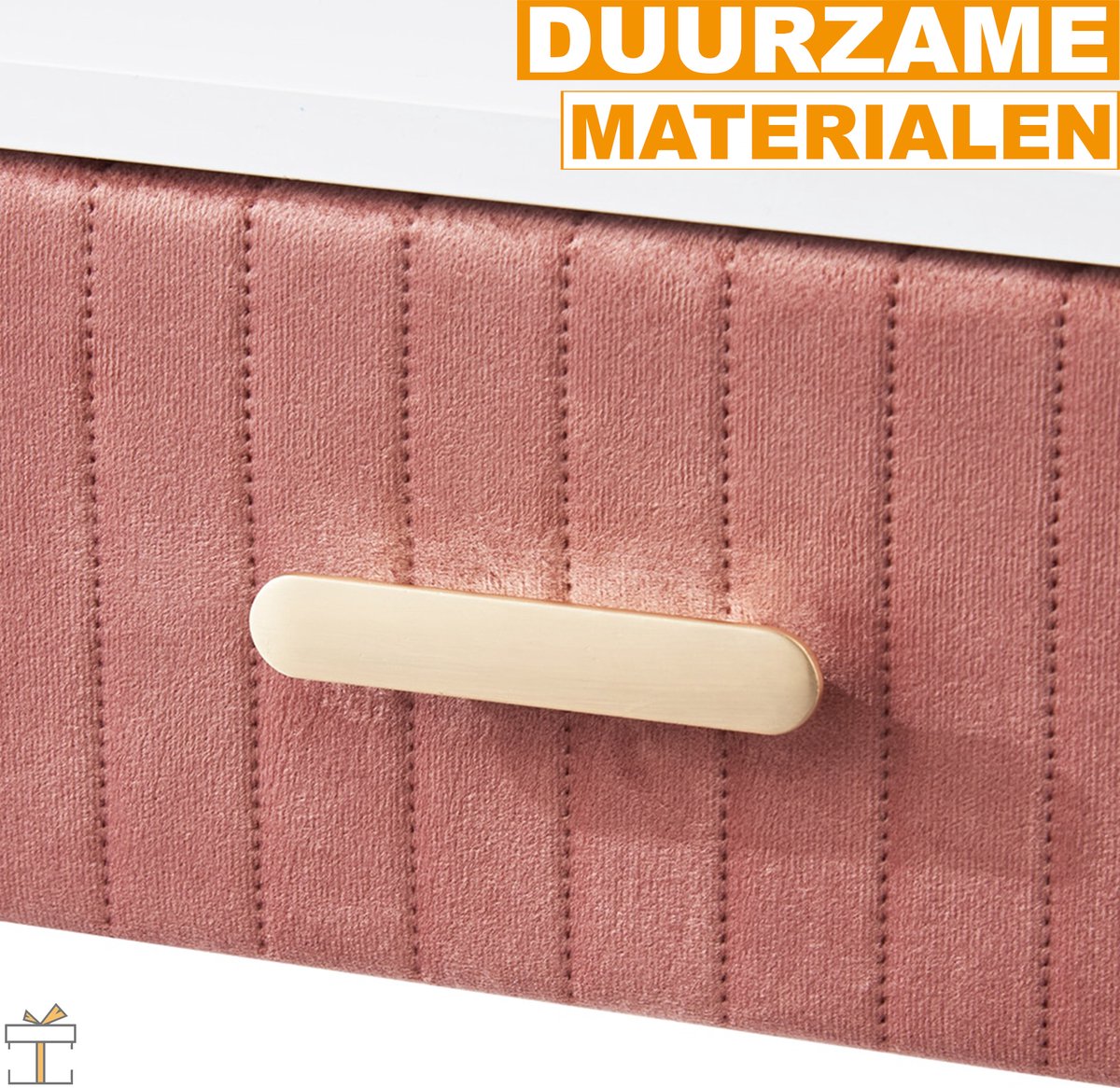 Happyment Kaptafel Deluxe - Inclusief spiegel en krukje - Roze - Kinderen & volwassenen - Make up tafel voor meisjes - Black friday - Kerstcadeau