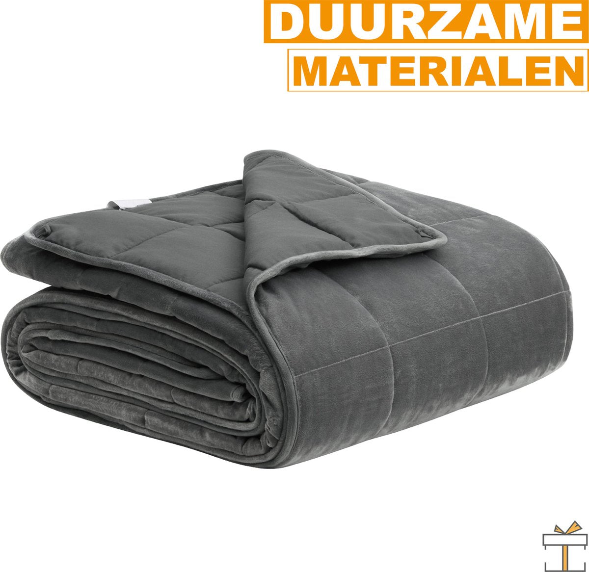 Happyment Verzwaringsdeken 11KG - Grijs - Zwaartedeken - Weighted blanket - Verzwaarde deken - Volwassenen - 150x200cm